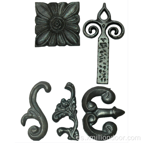 Componentes decorativos de hierro forjado forjado